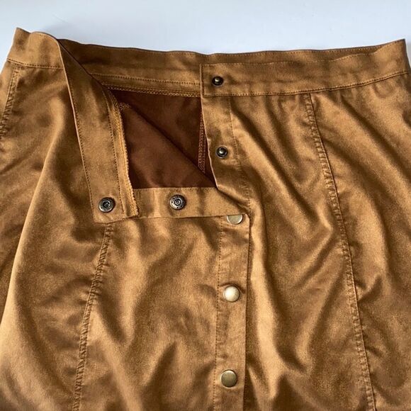 Boutique, Camel Tan, Faux Suede, Mini Skirt - Picture 11 of 14